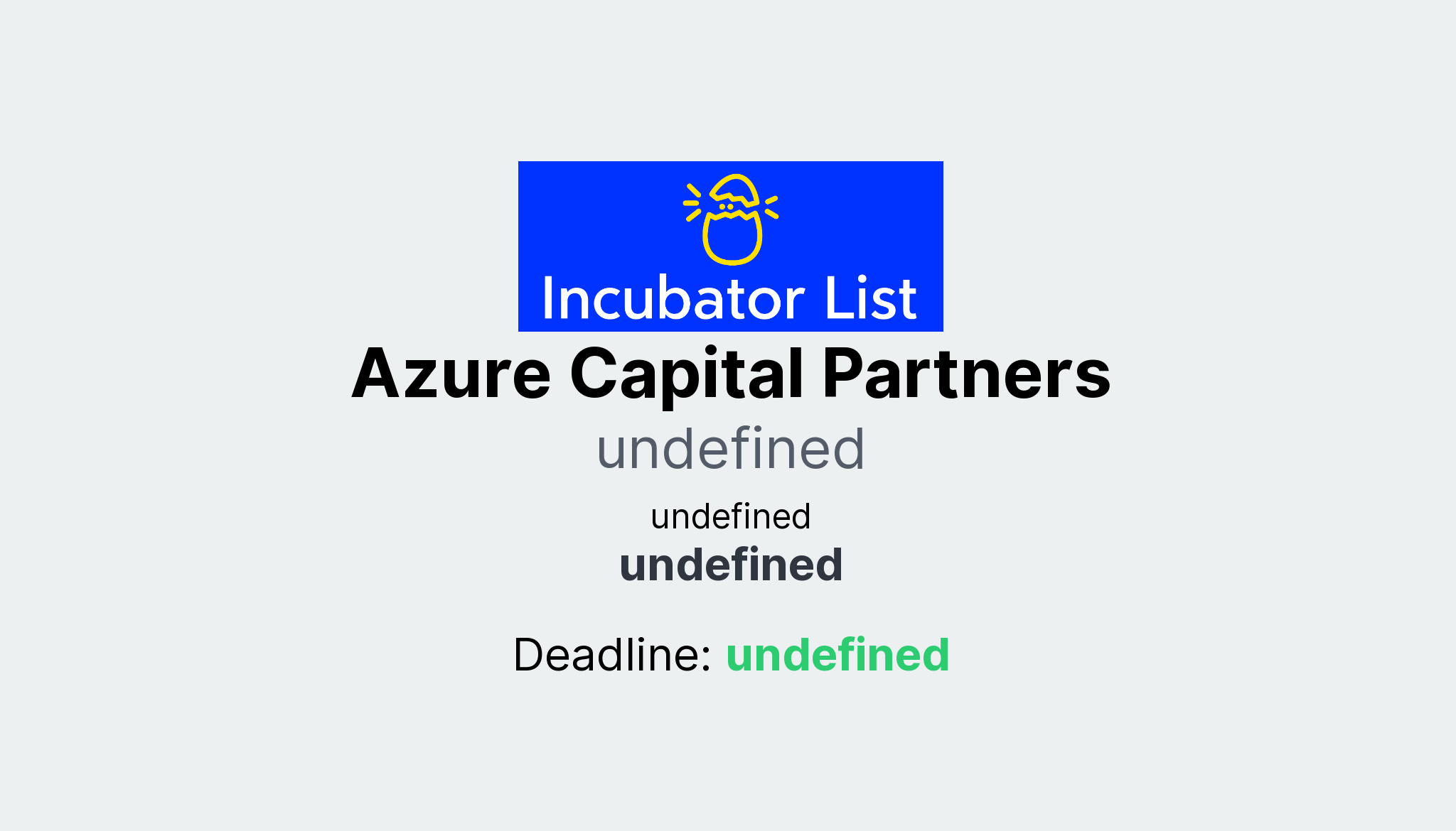 Azure Capital Partners Key Information